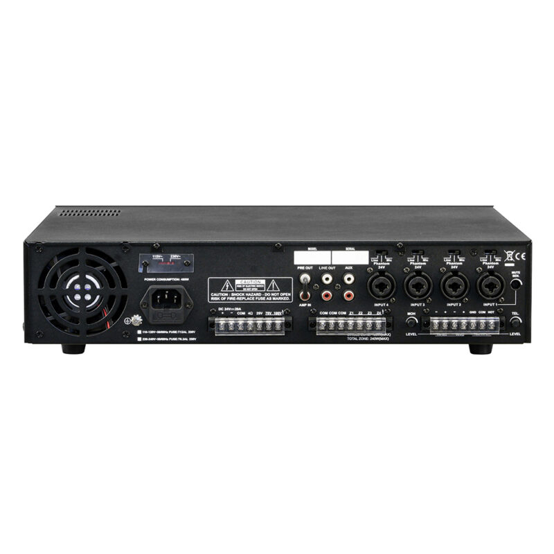 show-mpa-240s-compact-pa-amplifier-rear Show MPA-240S